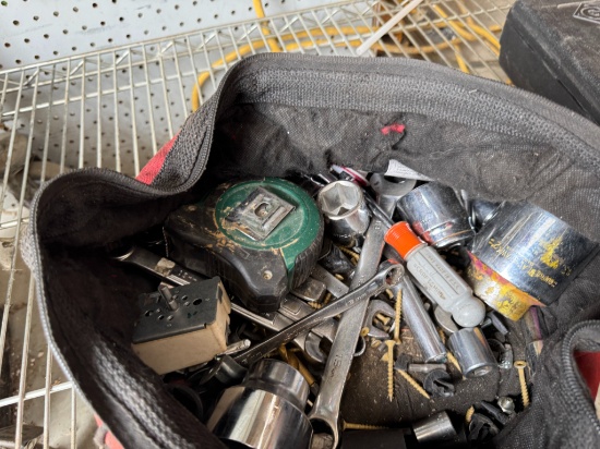 Milwaukee Bag W/ Tape Measure, Sockets & Wrenches