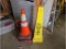 Traffic Cones, wet Floor Sign