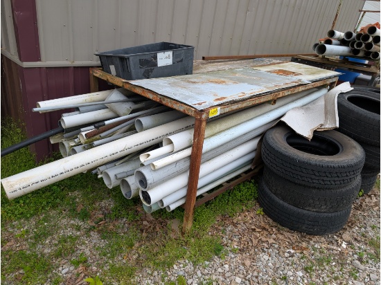 Steel Table w/ PVC Pipe