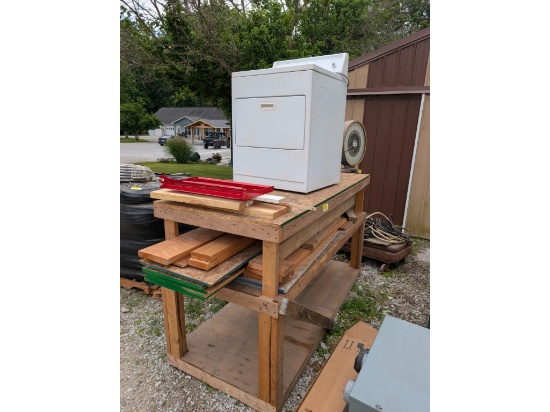 Wood Shelf, Wood, Electric Dryer