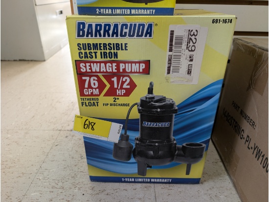 Barracuda 1/2 hp Sump Pump