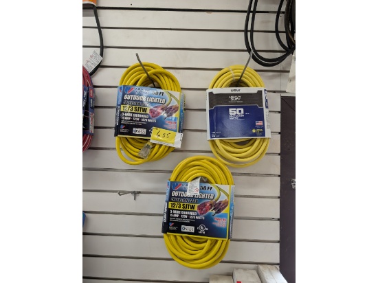 3 12/3 50' Extension Cords