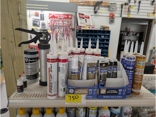 Firestop, Silicone Caulk, Caulk Gun
