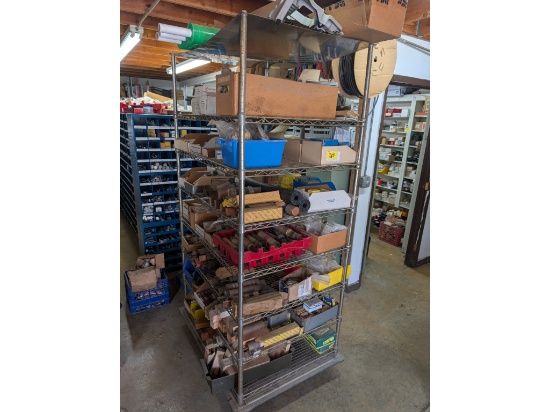 Rolling Shelf w/ Large Fuses, Hardware, Eye Bolts, Screw In Fuses