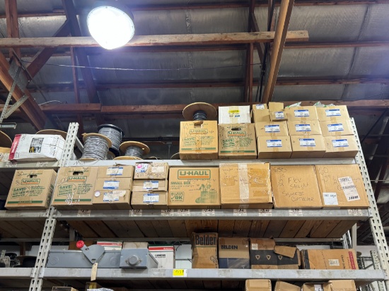 2 Shelves of Electrical Supply and wire / Cable