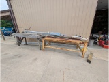 Steel Work Table, Wood Workbench