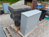 2 Storage Totes and Electrical Cabinet