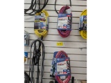 4 25' 12/3 Extension Cords, Power Strip