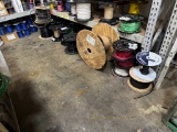 Reels of Wire On Floor, Under Shelf