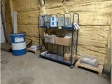 Rolling Material Organizing Rack, Exit Lights, Concrete,