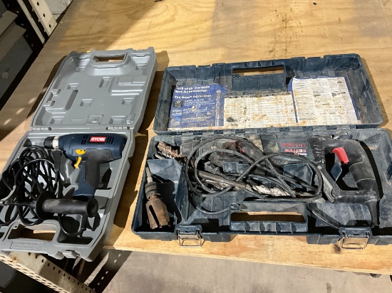 Bosch Bulldog Xtreme Hammer Drill & Ryobi Drill