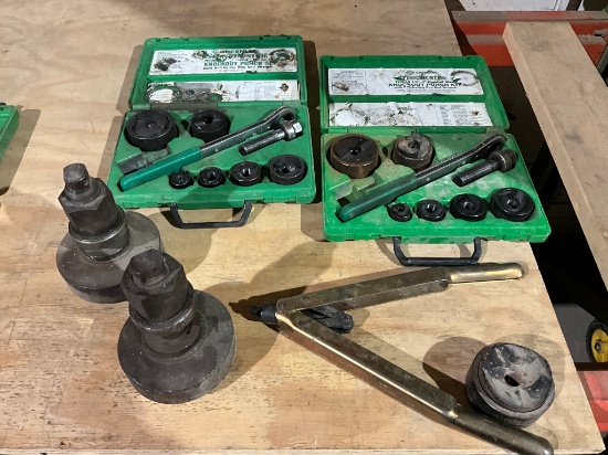 (2) Greenlee 1/2"-2" Conduit Knockout Kunch Kit