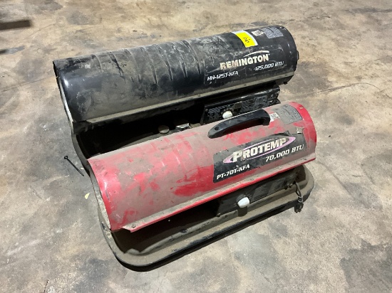 70k BTU & 12k BTU Heaters