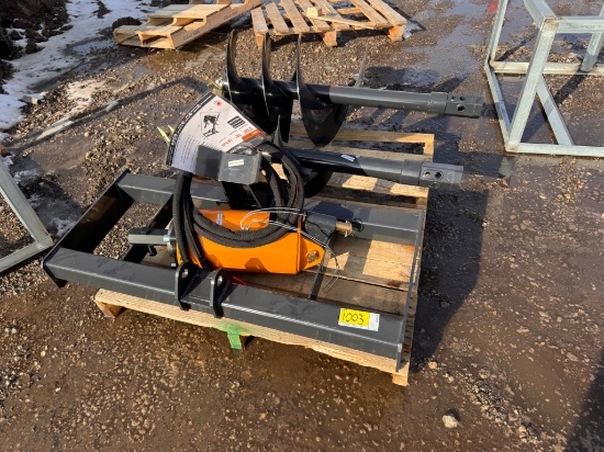 Wolverine Skid Steer Auger Drive & 2 Bits