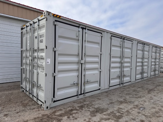 40' 1 Trip High Side Shipping Container w/ 4 Side Doors