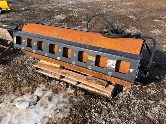 Mower King 72" Skid Steer Tractor Attachment Vibratory Roller Tool Equipment (Vibrator Inop)