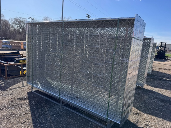 (20) 112"x72" Chain Link Fence Panels W/ Feet & Connectors
