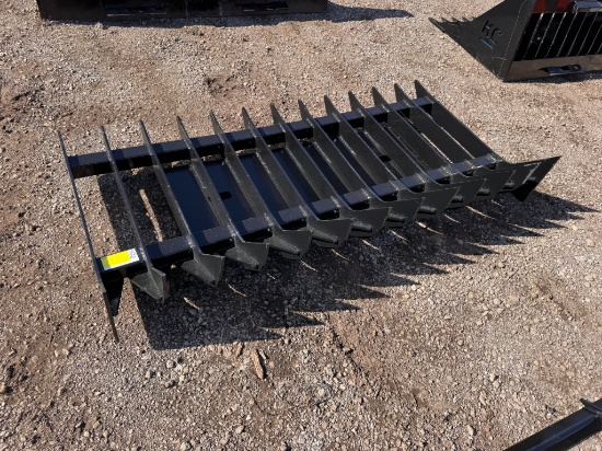 KC 70" Skid Steer Root Rake
