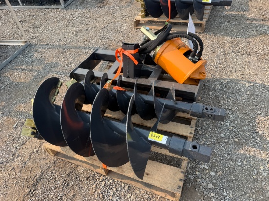 LandHonor Skid Steer Auger & Bit Set- 12" & 18" Bits