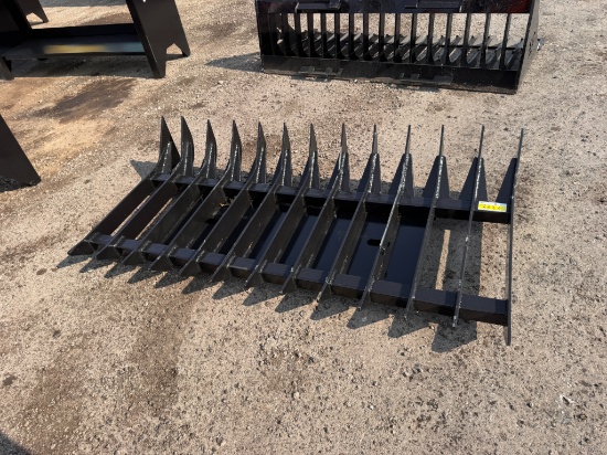 KC 70" Skid Steer Root Rake