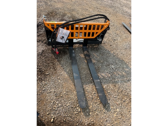 Land Honor 48" Skid Steer Forks w/ Hydraulic Positioner