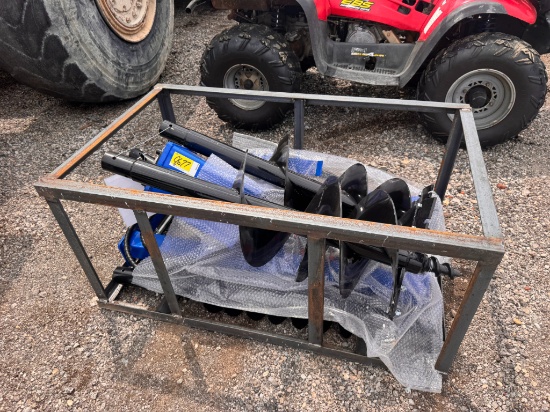 Agt Skid Steer Auger W/ 3 Bits-6", 12", 14"