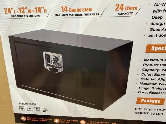 Land Honor 14" x 12" x 24" Steel Truck Box