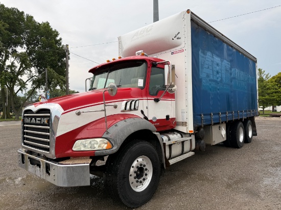 2016 Mack GU813 Curtain Side Box Truck