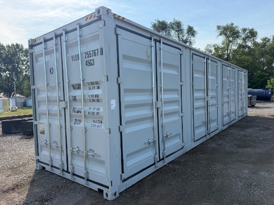1 Trip High Side 40' Shipping Container W/ 4 Side Doors