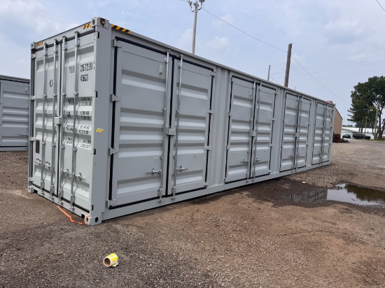 1 Trip 40' High Side Shipping Container W/ 4 Side Doors