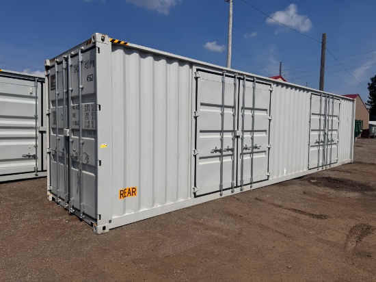 1 Trip High Side 40' Shipping Container W/ 2 Side Doors