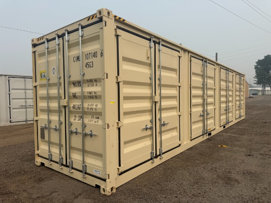1 Trip High Side 40' Shipping Container W/ 4 Side Doors