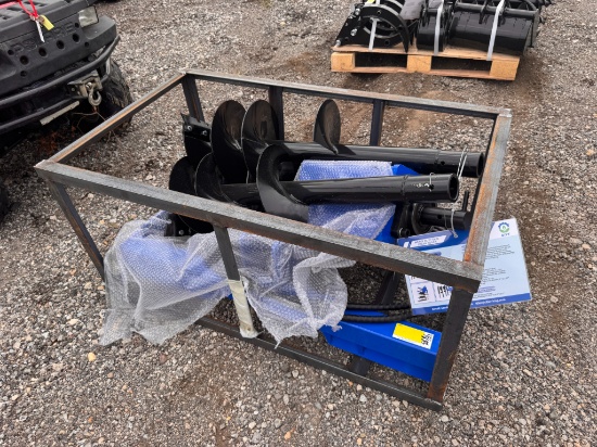 Agt Skid Steer Auger W/ 3 Bits-6", 12", 14"