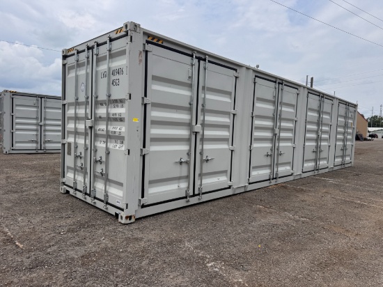 1 Trip High Side 40' Shipping Container W/ 4 Side Doors