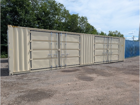 1 Trip High Side 40' Shipping Container W/ 2 Side Doors
