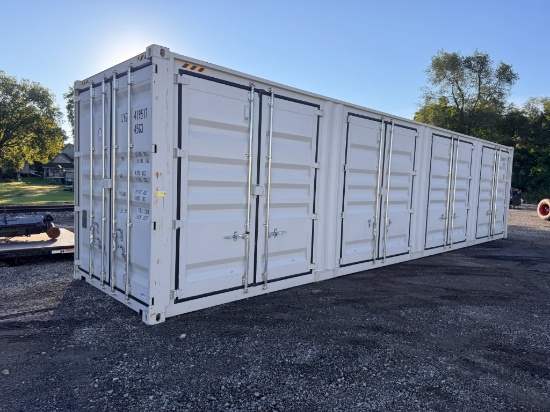 1 Trip High Side 40' Shipping Container W/ 4 Side Doors