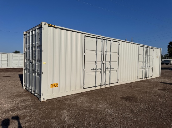 1 Trip High Side 40' Shipping Container W/ 2 Side Doors