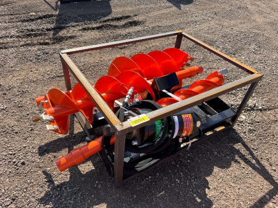 RayTree Skid Steer Auger w/ 3 Bits