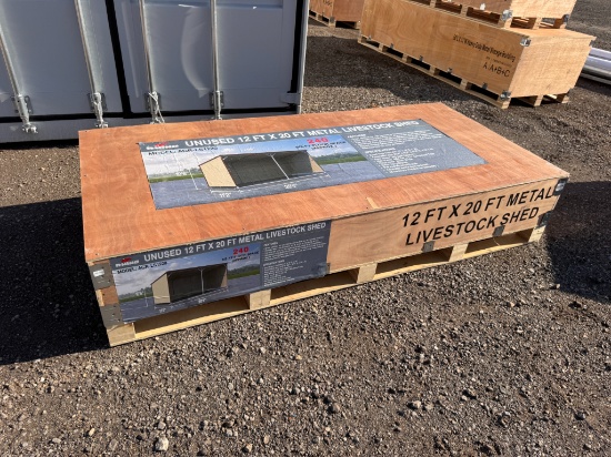 Rhino 12' x 20' Metal Livestock Shed Model: AGR-LS1220