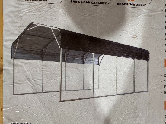 Land Honor 20' x 11' x 9' Metal Carport