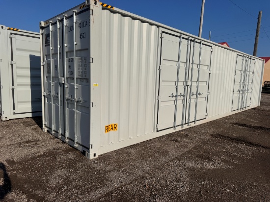 1 Trip High Side 40' Shipping Container W/ 2 Side Doors