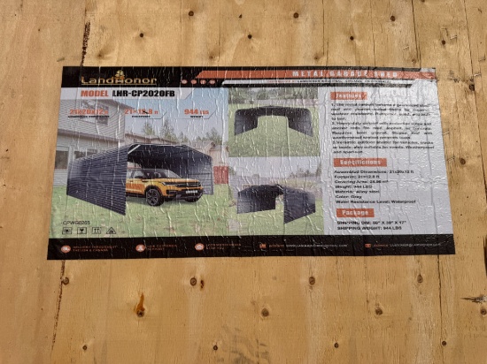 Land Honor 21' x 20' x 12' Metal Carport Model LHR-CP2020FB
