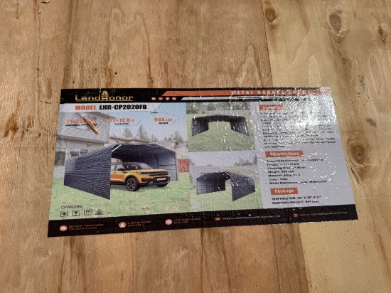 Land Honor 21' x 20' x 12' Metal Carport Model LHR-CP2020FB