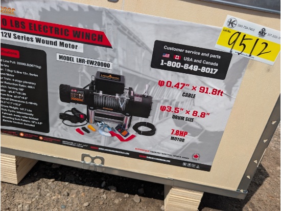 Land Honor 20k LB 12 Volt Electric Winch