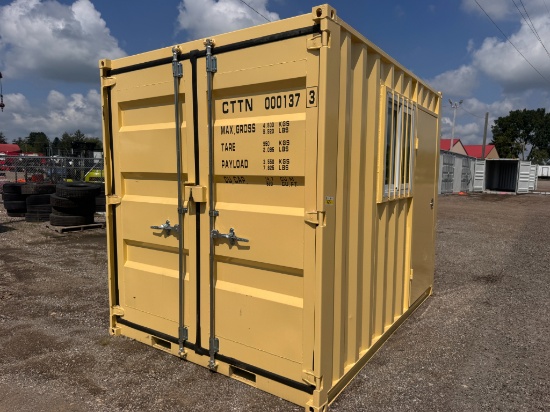 10' Shipping Container w/ Side Door and Window