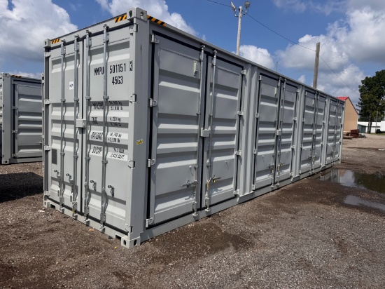 1 Trip High Side 40' Shipping Container W/ 4 Side Doors