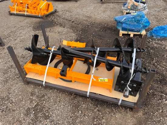 Future Skid Steer Auger Set w/ 3 Bits, 8", 12", 16" Bits