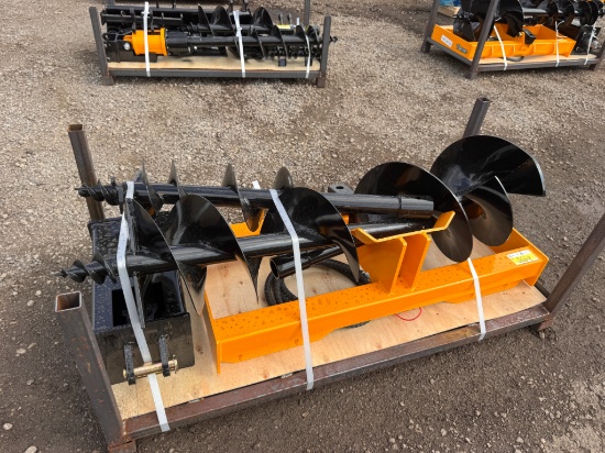 Future Skid Steer Auger Set w/ 3 Bits, 8", 12", 16" Bits