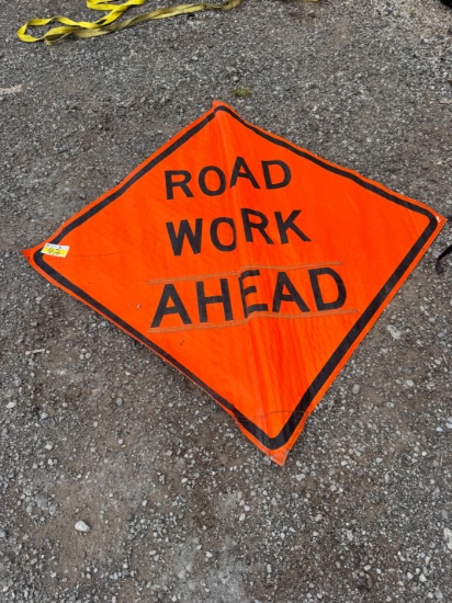 66" Road Work Ahead Construction Sign