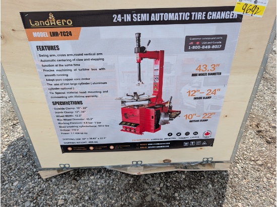 Land Hero 24" Semi Automatic Tire Changer